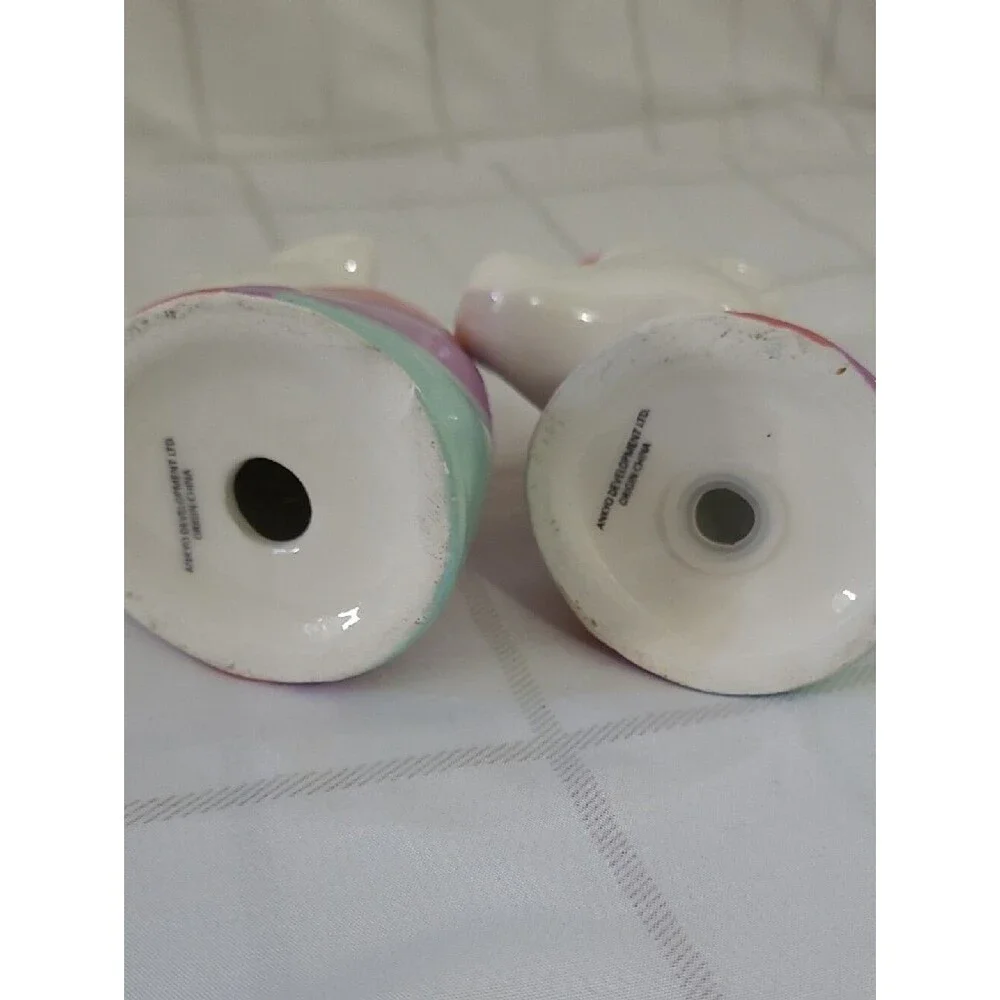 White Ceramic Unicorn Salt and Pepper Shakers ♻️ 5/$10 ♻️